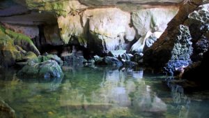 Swimming cave.